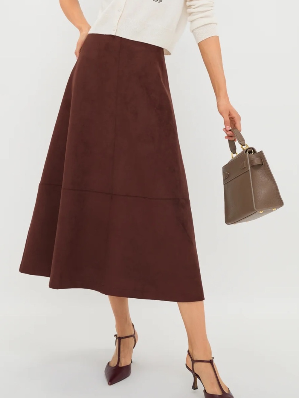 Tuckernuck Veronica Ganache Faux Suede Skirt Size XL
